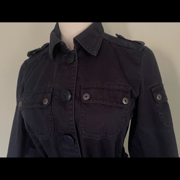[J. Crew] Navy 100% Cotton Military Style Jacket Sz: XS - Picture 3 of 6